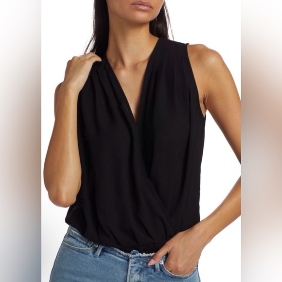 Good American Women’s Georgette Blouson Wrap Bodysuit Size 2 - Picture 1 of 9